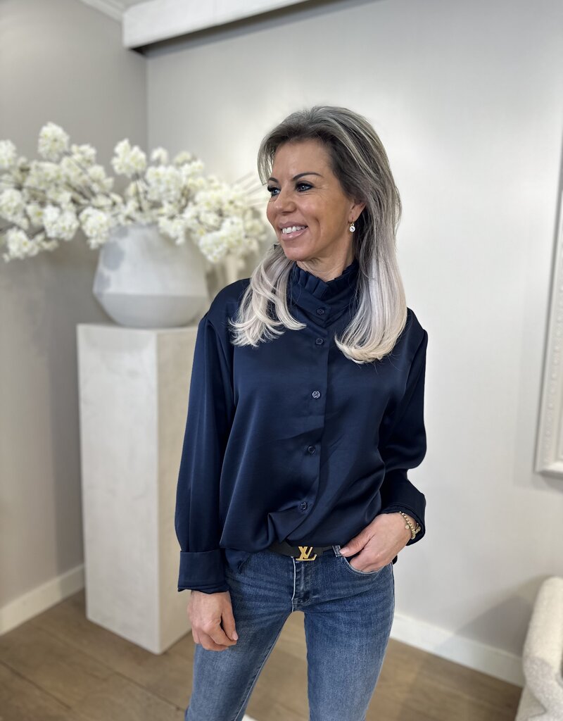 Gionna Blaue Bluse