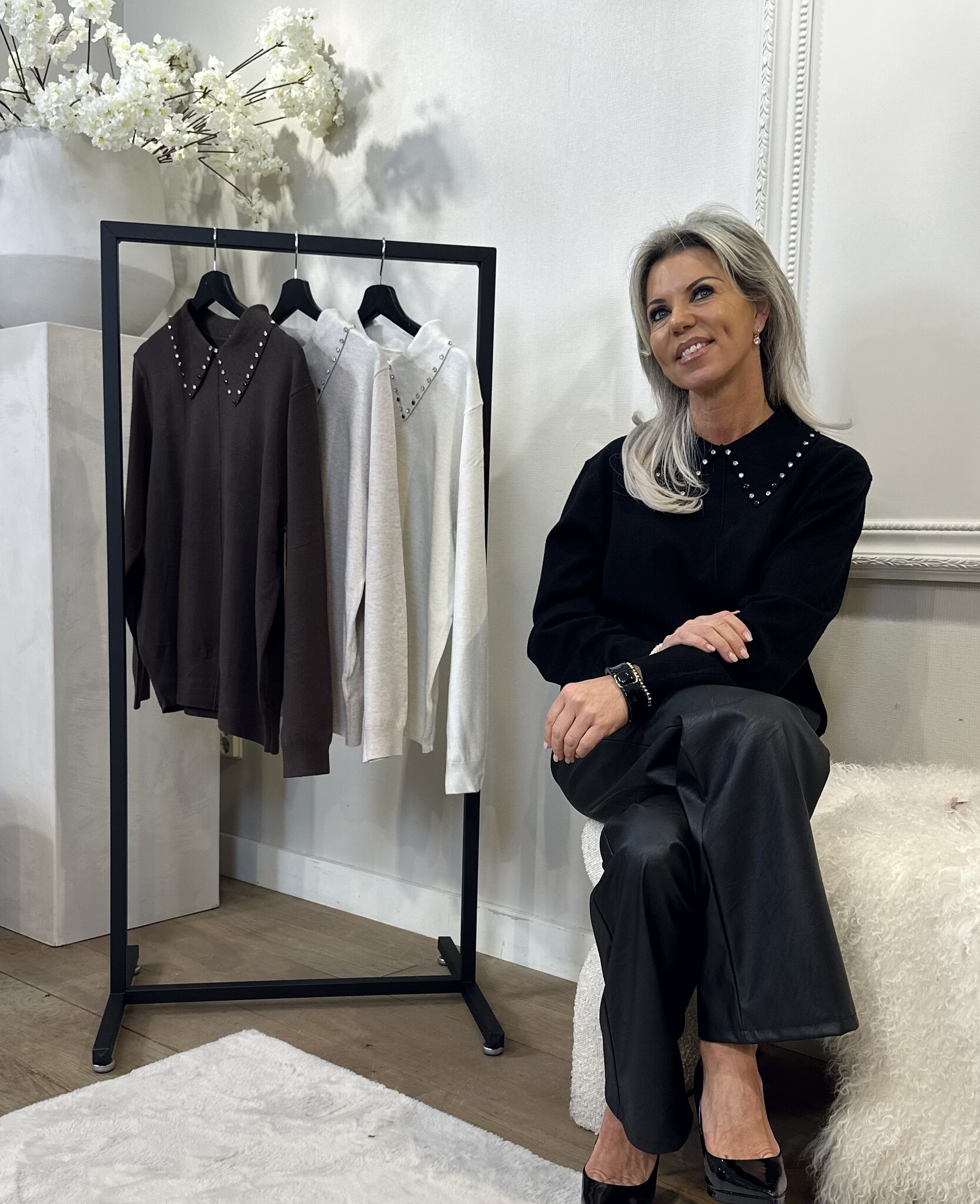 Trui Anna zwart - Kavally