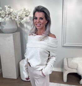 Cremefarbener Maxie pullover