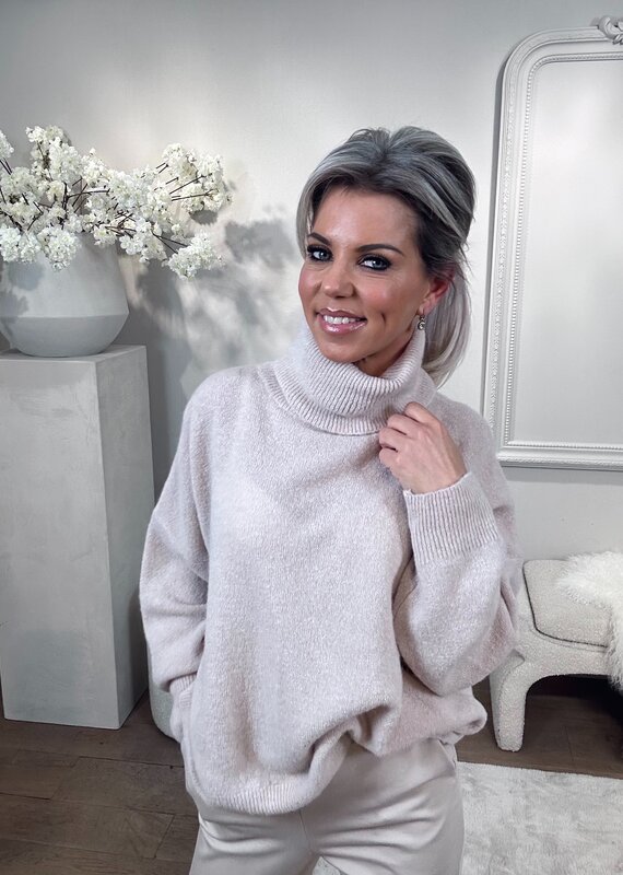 Sammy Rollkragenpullover Beige