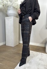 Cleo Checked Trousers Brown