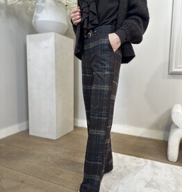 Cleo Checked Trousers Brown