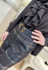 Pantalon Cleo à Carreaux Marron