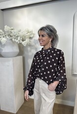 Dotty Blouse Brown