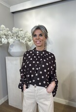 Blouse Dotty Marron