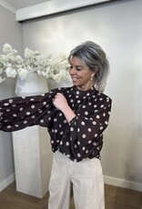 Dotty Blouse Brown