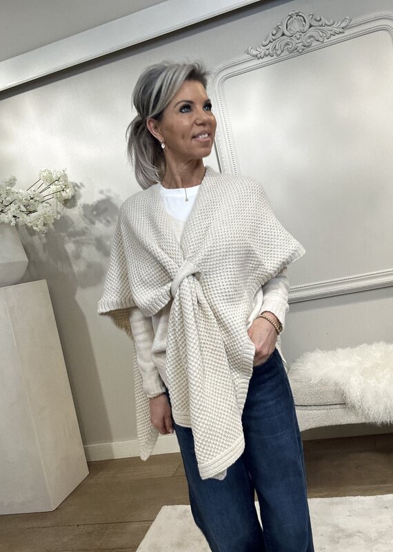 Poncho Maureen beige