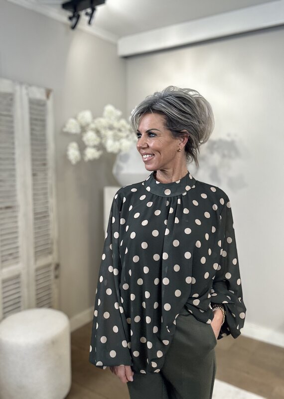 Blouse Dotty groen