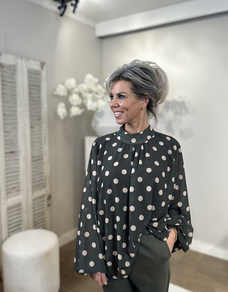 Blouse Dotty groen