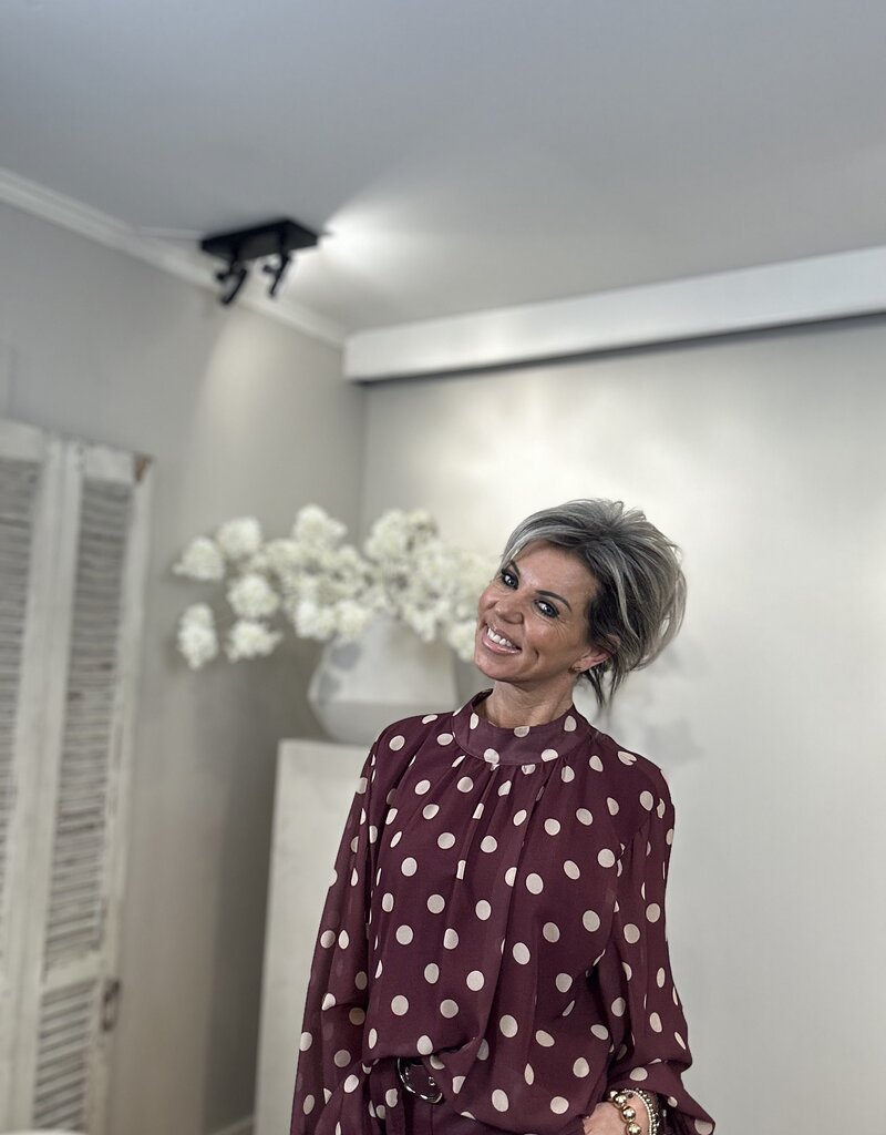 Blouse Dotty Bordeaux