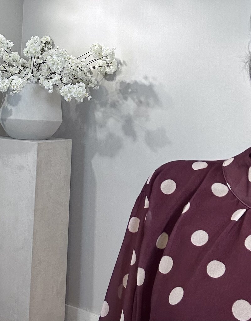 Bluse Dotty Bordeaux
