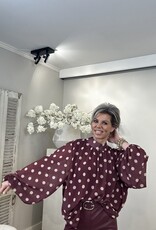 Blouse Dotty Bordeaux