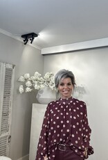 Blouse Dotty Bordeaux