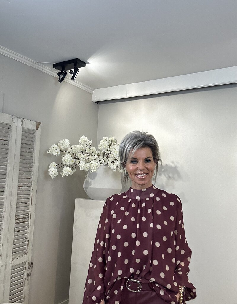 Bluse Dotty Bordeaux