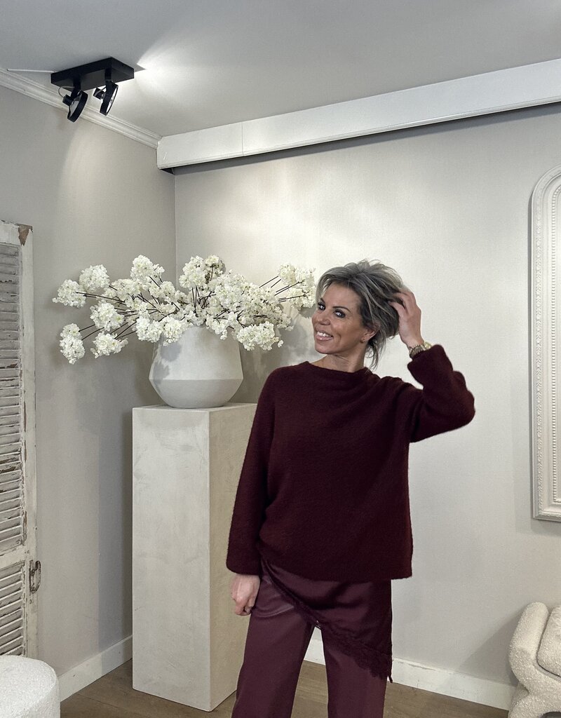 Trui Alpaca Bordeaux