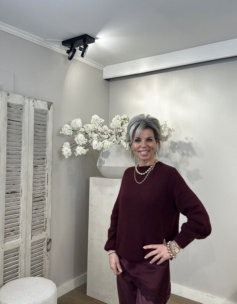 Trui Alpaca Bordeaux