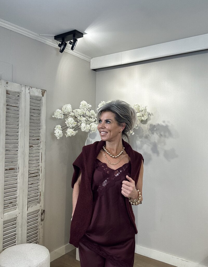 Trui Alpaca Bordeaux