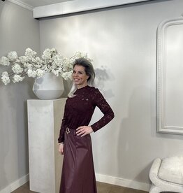 Lederlook-Rock Bordeaux