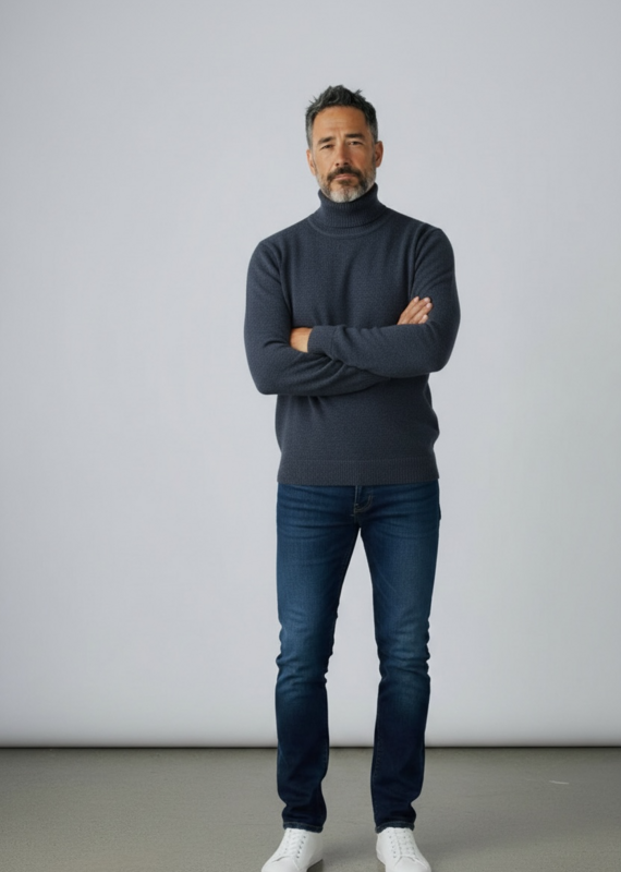 Pull col roulé Gyanni Bleu