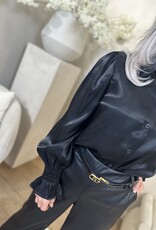 Blouse Liv Noir & champagne