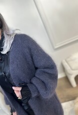 Vest Mohair lang licht/donker grijs