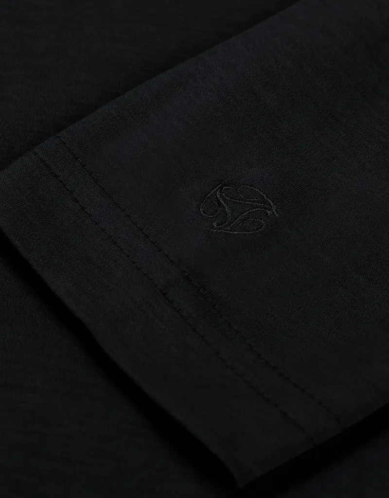 Tria D’oro Long Sleeve Polo Black