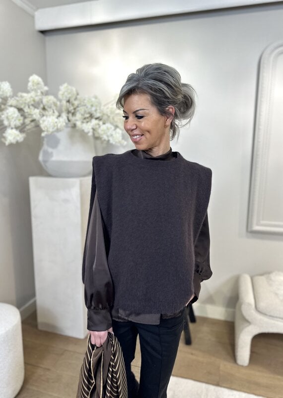 Mouwloze Top Saffy bruin