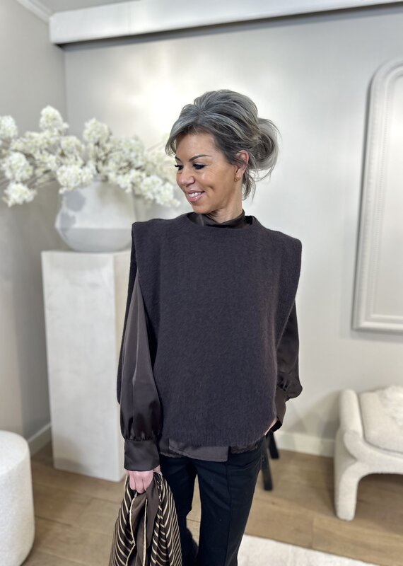 Top Sans Manches Saffy Marron