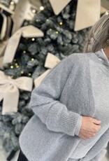 Strickjacke Angora grau