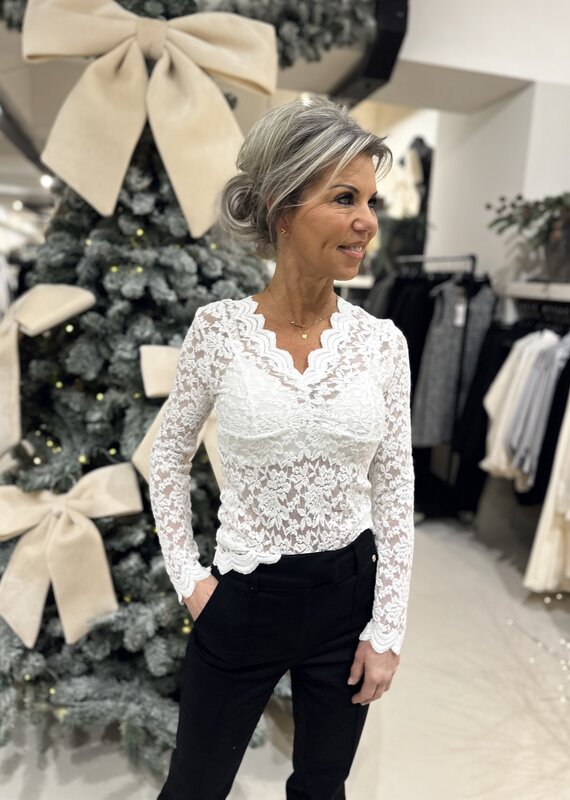 Top Luna blanc cassé