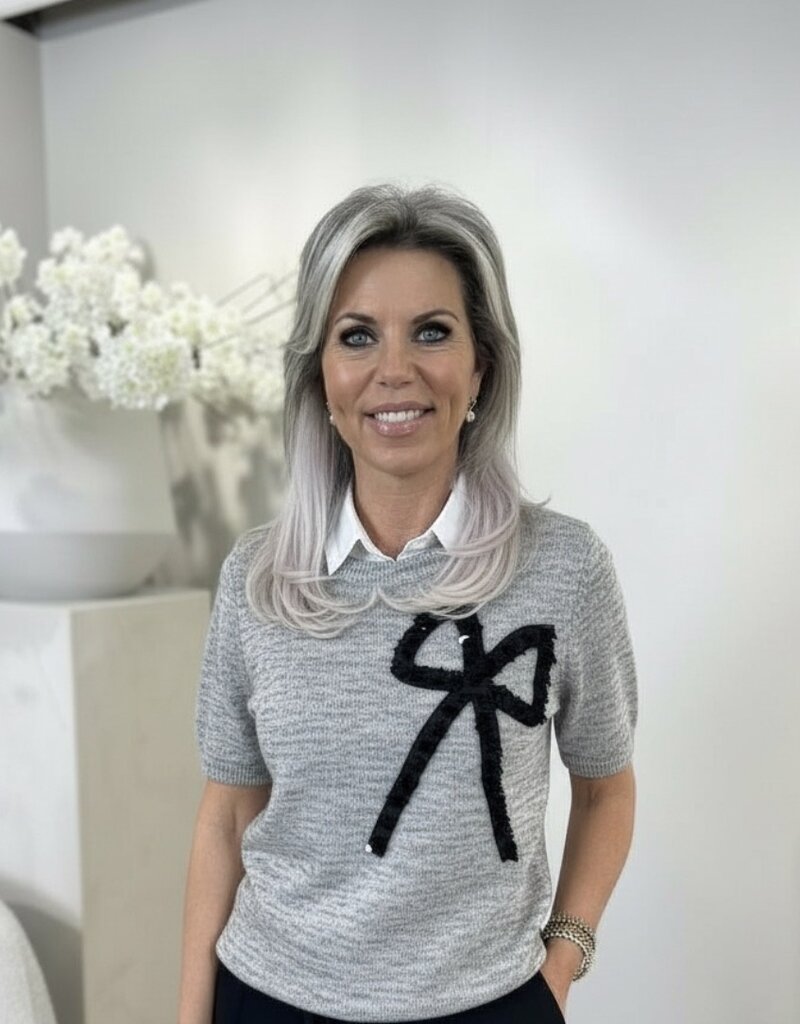 Top James off white & grijs