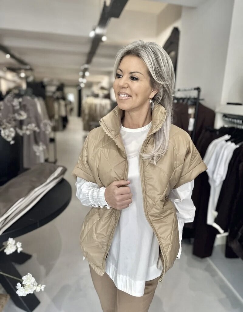 Gilet sans manches Fem camel