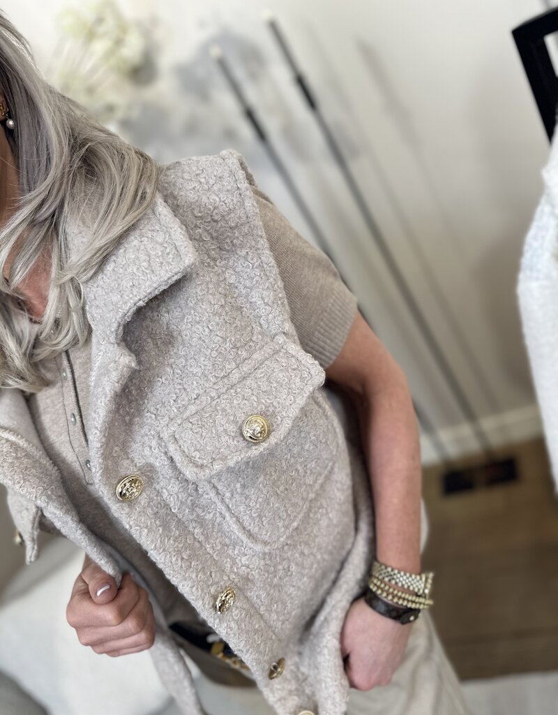 Bodywarmer Teddy beige