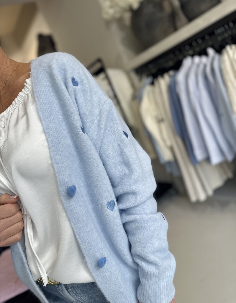 Strickjacke Hart blau