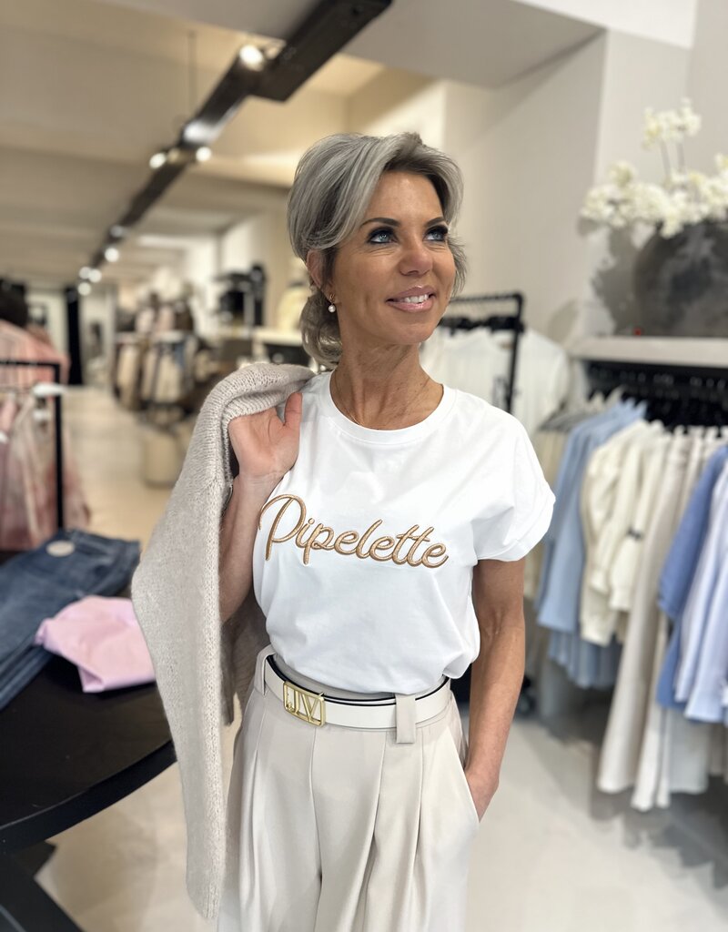 T-Shirt Pipelette off white