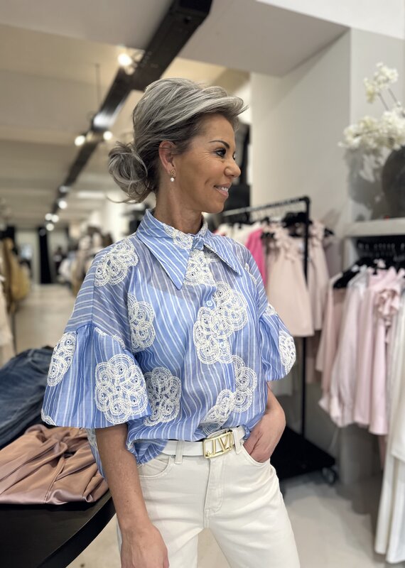 Bluse Jolijn Blau