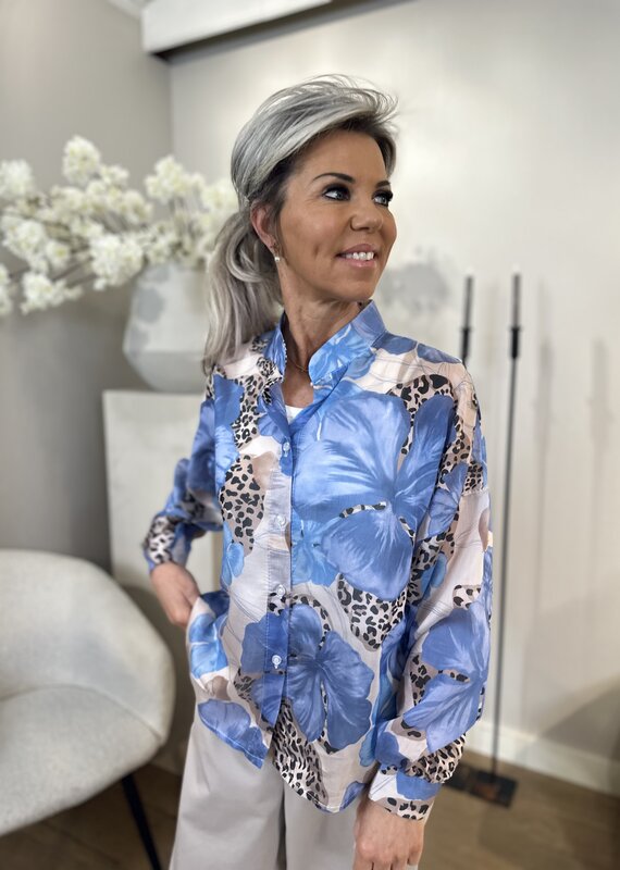 Bluse Natas Blau