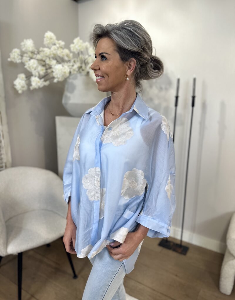 Bluse Monique Blau