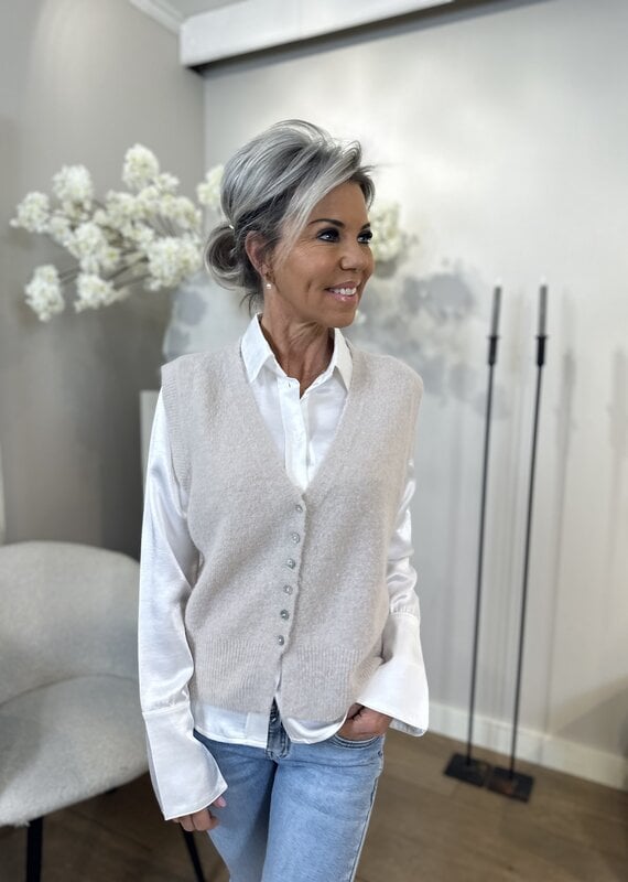 Gilet Mees beige