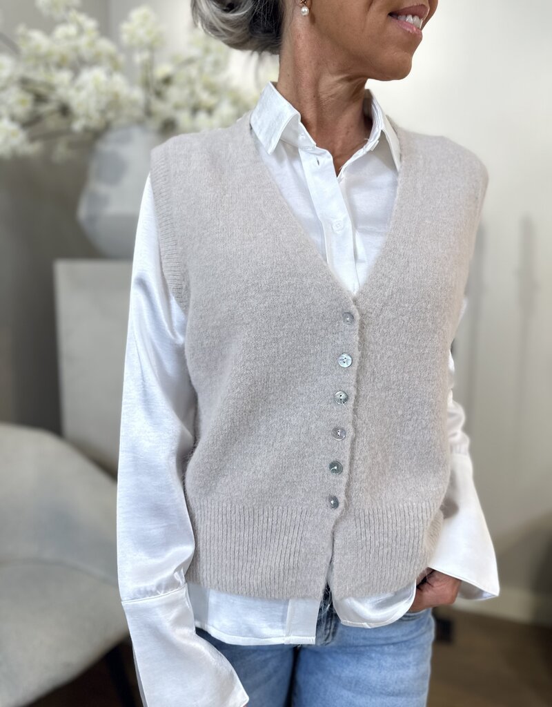 Gilet Mees beige