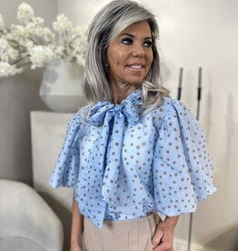 Bluse Dotty Blau