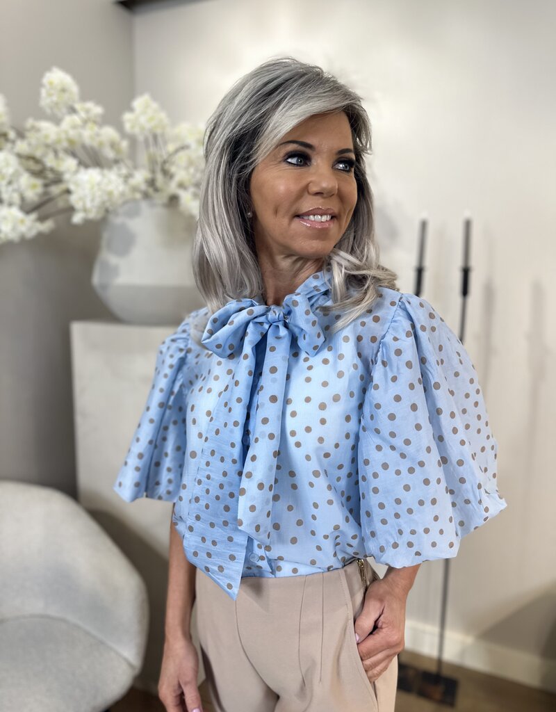 Blouse Dotty bleu