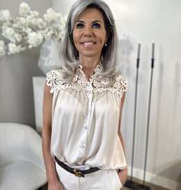 Top Fleur beige