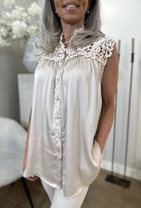 Top Fleur beige