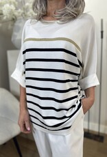 Top Conny streep Off White