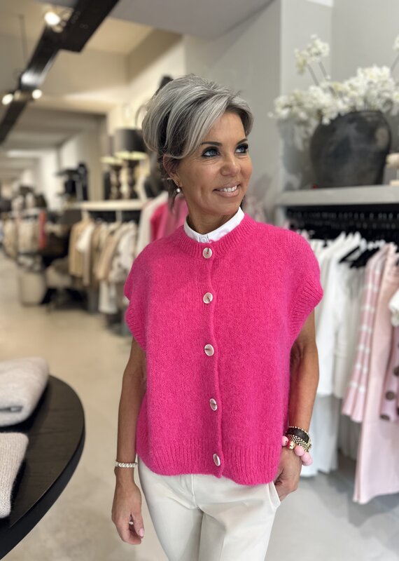 Pull sans manches/Gilet Lotte rose