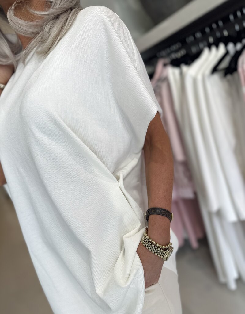 Top Ilse ronde hals off white