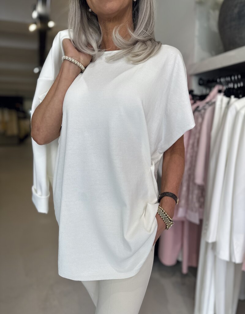 Top Ilse ronde hals off white