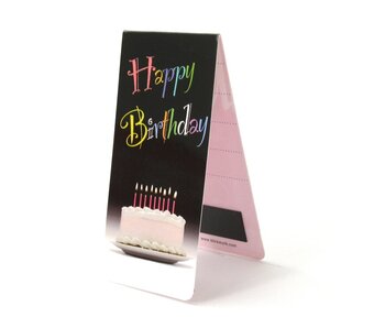 Magnetic Bookmark, Happy Birthday, with cake