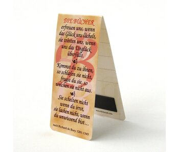 Magnetisches Lesezeichen, Zitat, R. de Bury
